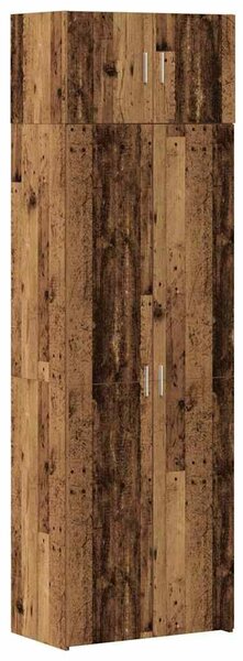 VidaXL Tárolószekrény 2 db Öreg fa 70 x 42,5 x 225 cm