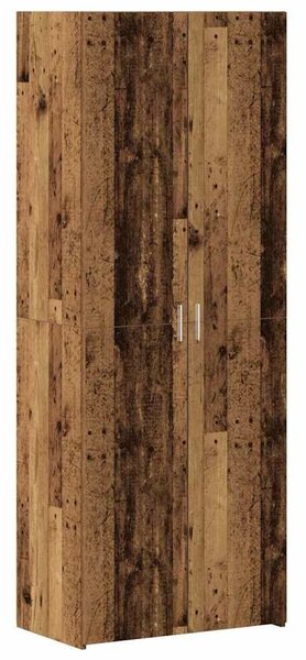 VidaXL Tárolószekrény 2 db Öreg fa 70 x 42,5 x 225 cm