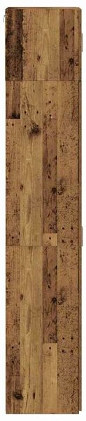 VidaXL Tárolószekrény 2 db Öreg fa 70 x 42,5 x 225 cm