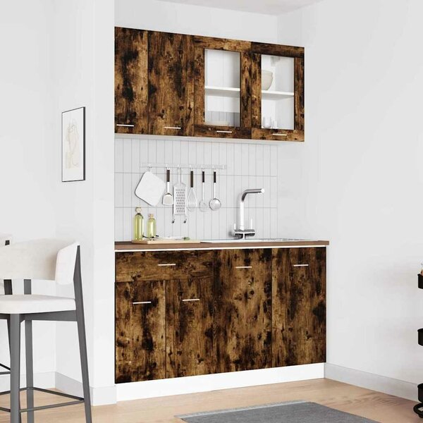 VidaXL Konyhaszekrény garnitúra 4 pcs Füstölt tölgy 140 x 46 x 81.5 cm