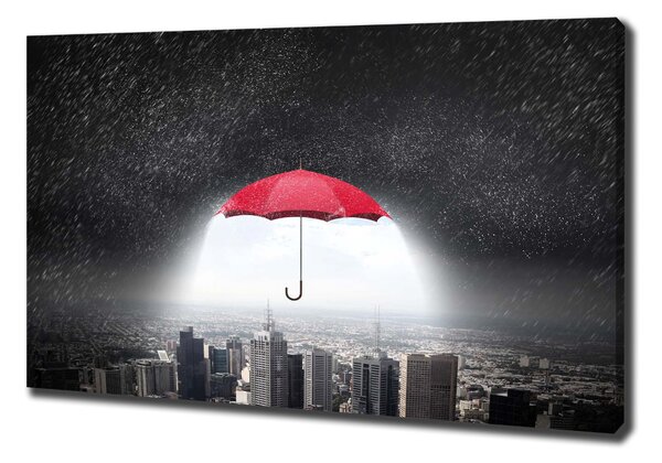 Vászonfotó Umbrella a város felett