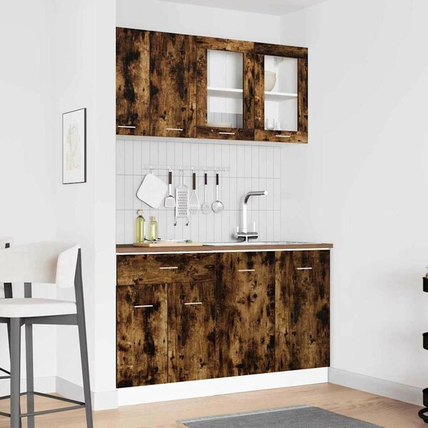 VidaXL Konyhaszekrény garnitúra 4 pcs Füstölt tölgy 140 x 46 x 81.5 cm