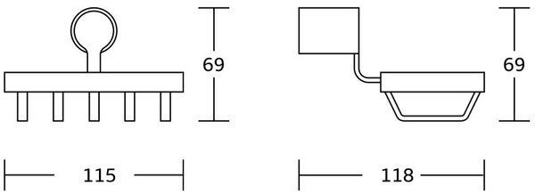 Mexen Base szappantartó, króm - 7088251-00