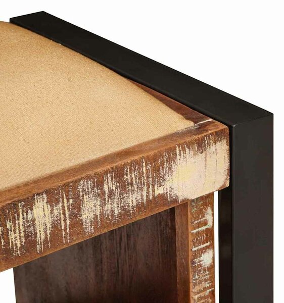 VidaXL Tárolópad Sokszínű 80 x 35 x 40 cm Tömör újrahasznosított fa