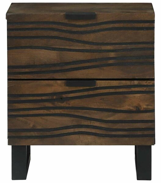 VidaXL Éjjeliszekrény 2 pcs Dió 40 x 33 x 46 cm Szerelt Fa