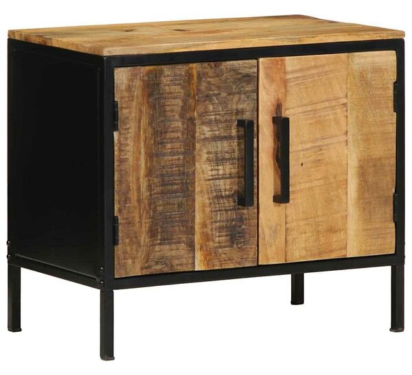 VidaXL Éjjeliszekrény Barna és fekete 50 x 30 x 45 cm tömör mangófa