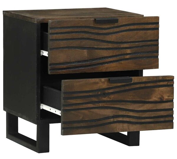 VidaXL Éjjeliszekrény 2 pcs Dió 40 x 33 x 46 cm Szerelt Fa