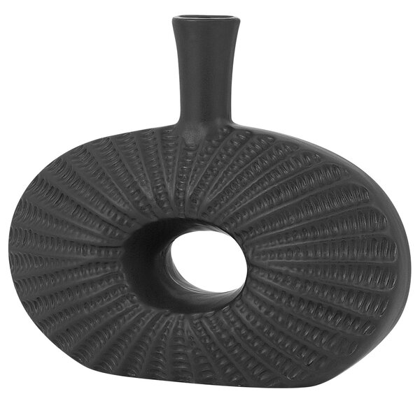 Dekor váza ARWAD Kőcserép 24 cm Fekete
