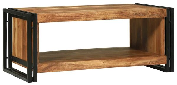 VidaXL Dohányzóasztal Barna 90 x 50 x 38 cm tömör akácfa
