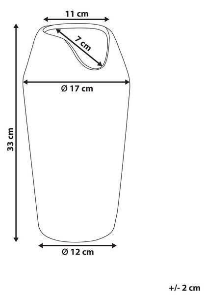 Dekor váza APAMEA Kőcserép 33 cm Fekete