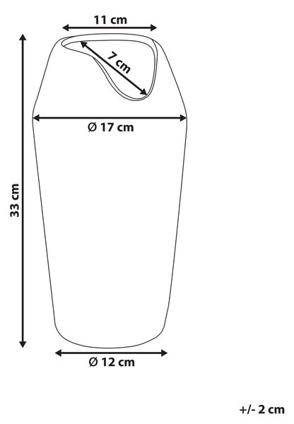 Dekor váza APAMEA Kőcserép 33 cm Ezüst