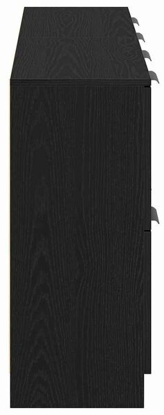 VidaXL Tálalószekrény Musta tammi 180 x 30 x 70 cm Faanyag