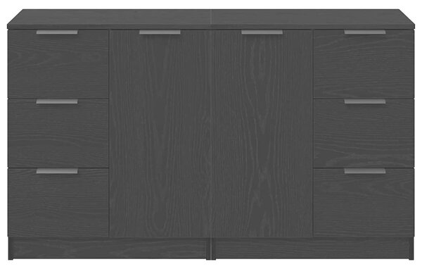 VidaXL Széf Fekete tölgy 120 x 30 x 70 cm Szerelt Fa