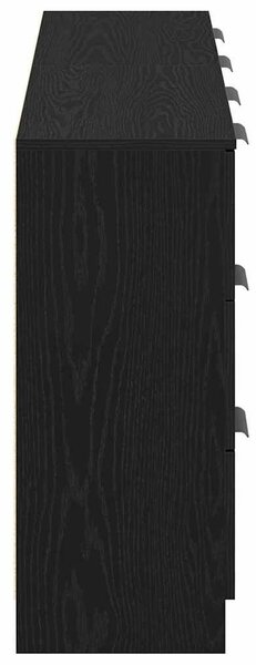 VidaXL Széf Fekete tölgy 120 x 30 x 70 cm Szerelt Fa