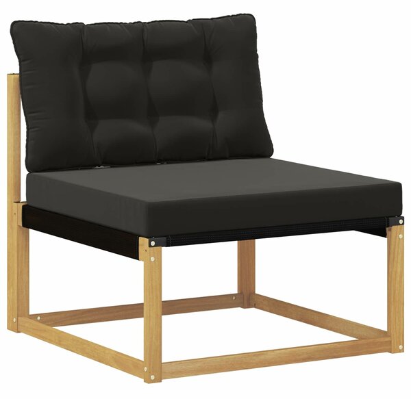 VidaXL Kültéri kanapé szett 7 pcs Fehér és Fekete 79 x 79 x 37 cm