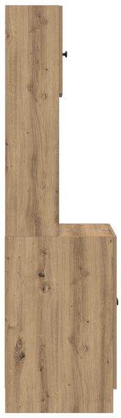 VidaXL Konyhai Szekrény Kézműves Tölgy 60x50x180 cm Szerkezeti Fa