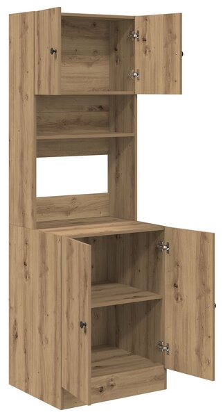 VidaXL Konyhai Szekrény Kézműves Tölgy 60x50x180 cm Szerkezeti Fa