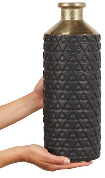 Dekor váza ARSIN Kőcserép 39 cm Fekete