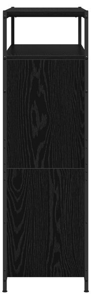 VidaXL Cipőszekrény 4 Flip-Ajtóval Fekete Tölgy 100x34x112 cm
