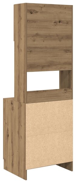 VidaXL Konyhai Szekrény Kézműves Tölgy 60x50x180 cm Szerkezeti Fa