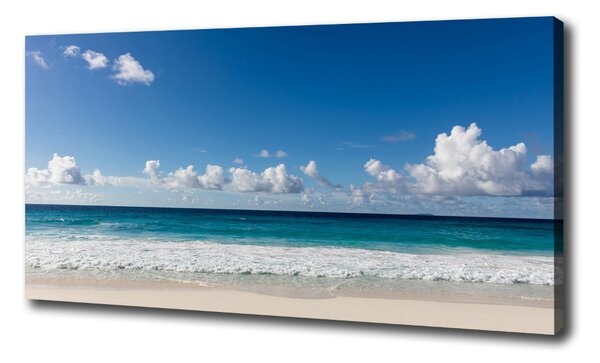 Feszített vászonkép Strand seychelles
