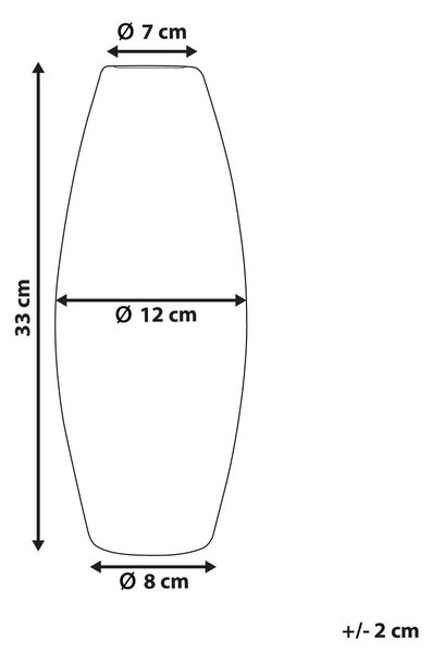 Dekor váza ARPAD Kőcserép 33 cm Ezüst