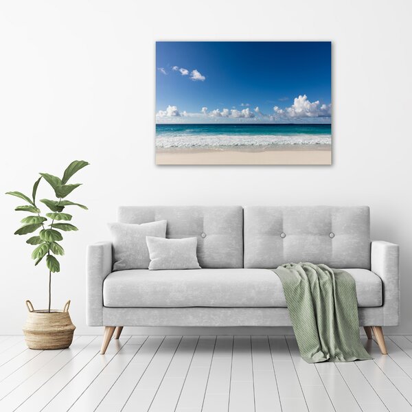 Feszített vászonkép Strand seychelles