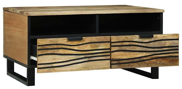 VidaXL Dohányzóasztal with Drawer Barna és fekete 80 x 54 x 40 cm