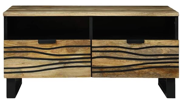VidaXL Dohányzóasztal with Drawer Barna és fekete 80 x 54 x 40 cm
