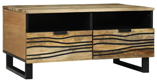 VidaXL Dohányzóasztal with Drawer Barna és fekete 80 x 54 x 40 cm