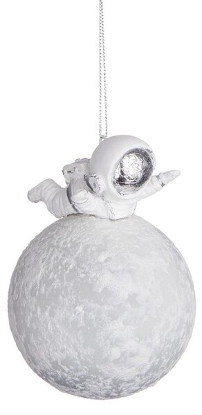 HANG ON üveg karácsonyfadísz, űrhajós a Holdon 12cm