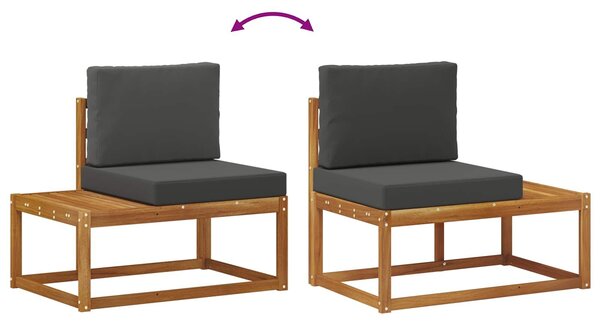 VidaXL Kültéri kanapé szett párnával 2 pcs Természetes
