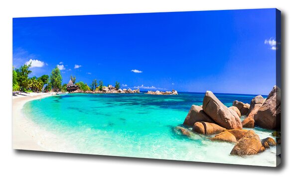 Feszített vászonkép Strand seychelles