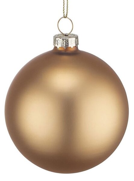 HANG ON üveggömb karácsonyfadísz, matt arany Ø 6cm