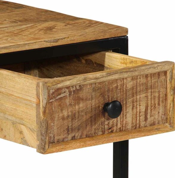 VidaXL Asztal fiókkal tárolóval Barna 105 x 50 x 75 cm Tömör mangófa
