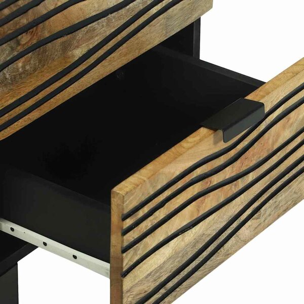 VidaXL Éjjeliszekrény 2 pcs Barna 40 x 33 x 46 cm tömör mangófa
