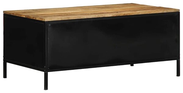 VidaXL Dohányzóasztal fiókkal Barna 90 x 50 x 40 cm Tömör mangófa