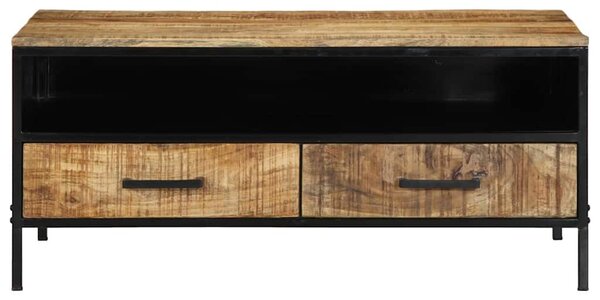 VidaXL Dohányzóasztal fiókkal Barna 90 x 50 x 40 cm Tömör mangófa