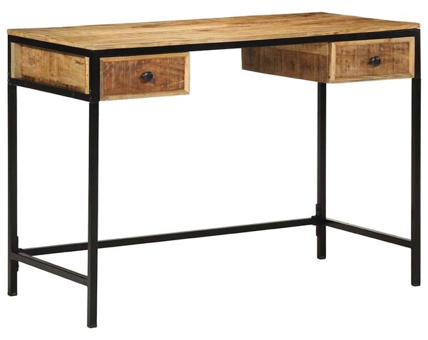 VidaXL Asztal fiókkal tárolóval Barna 105 x 50 x 75 cm Tömör mangófa