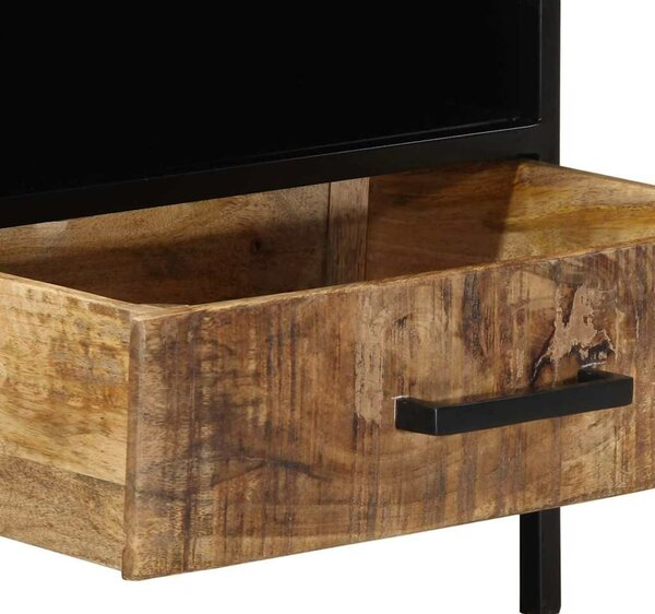 VidaXL Dohányzóasztal fiókkal Barna 90 x 50 x 40 cm Tömör mangófa
