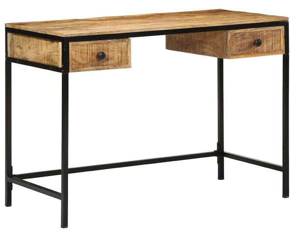 VidaXL Asztal fiókkal tárolóval Barna 105 x 50 x 75 cm Tömör mangófa