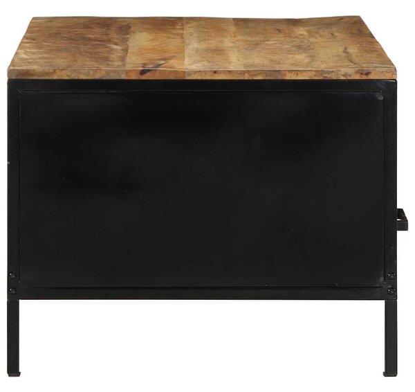 VidaXL Dohányzóasztal fiókkal Barna 90 x 50 x 40 cm Tömör mangófa