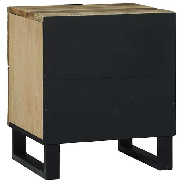 VidaXL Éjjeliszekrény 2 pcs Barna 40 x 33 x 46 cm tömör mangófa