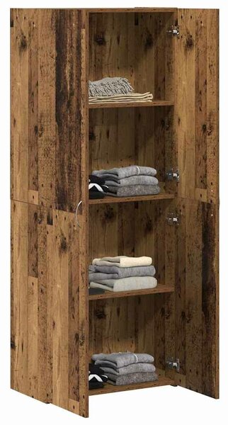 VidaXL Irodai szekrény polcokkal 2 pcs Régi fa 60 x 32 x 153 Faanyag