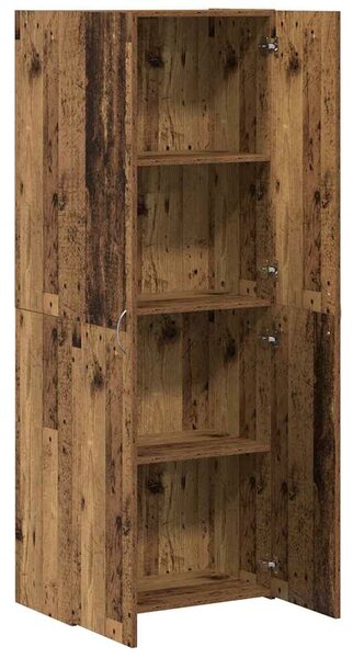 VidaXL Irodai szekrény polcokkal 2 pcs Régi fa 60 x 32 x 153 Faanyag