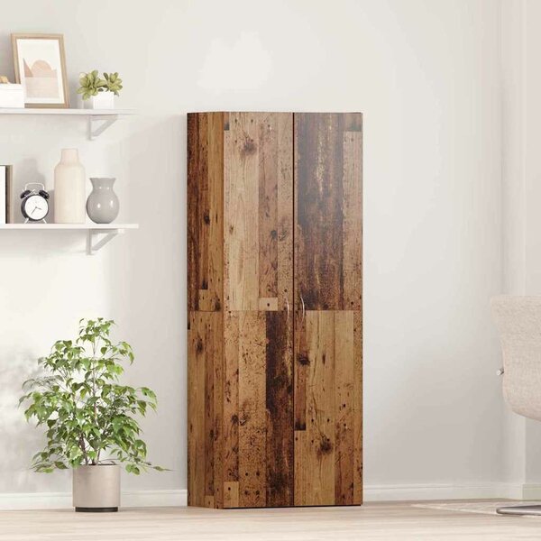 VidaXL Irodai szekrény polcokkal 2 pcs Régi fa 60 x 32 x 153 Faanyag