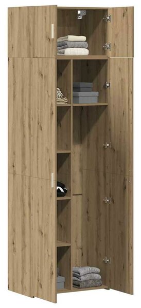 VidaXL Tárolószekrény kézműves tölgy 70 x 42,5 x 225 cm Faanyag
