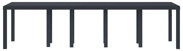 VidaXL Kerti Asztal Antracit 300 x 100 x 73 cm polirattan