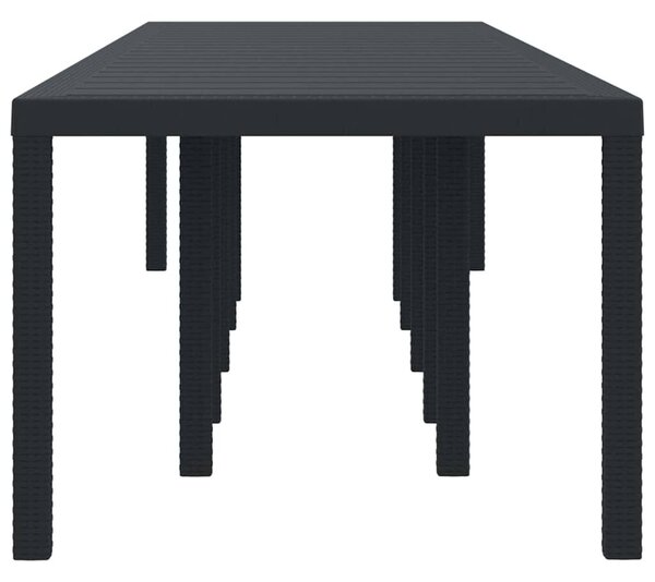 VidaXL Kerti Asztal Antracit 350 x 100 x 73 cm polirattan