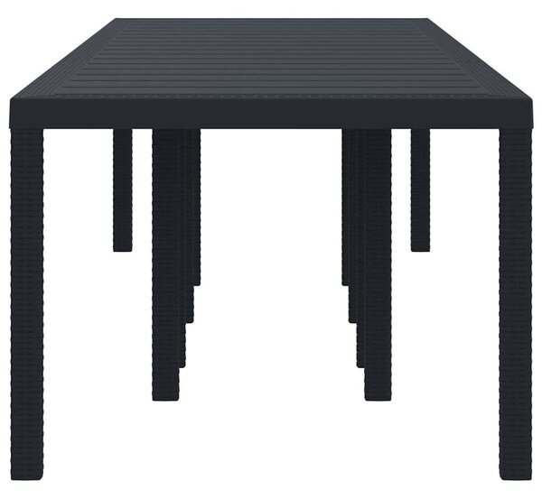 VidaXL Kerti Asztal Antracit 300 x 100 x 73 cm polirattan